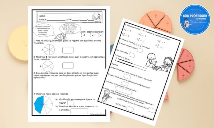 Comparando frações 3 SOS Professor Atividades 5º ano
