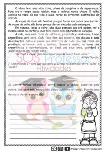 Idosos ou velhos SOS Professor Atividades 3º ao 5º ano