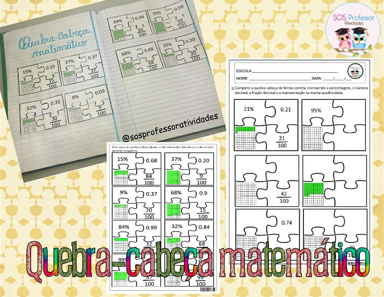 Quebra Cabeça Hexagonal Dos Números Decimais PDF