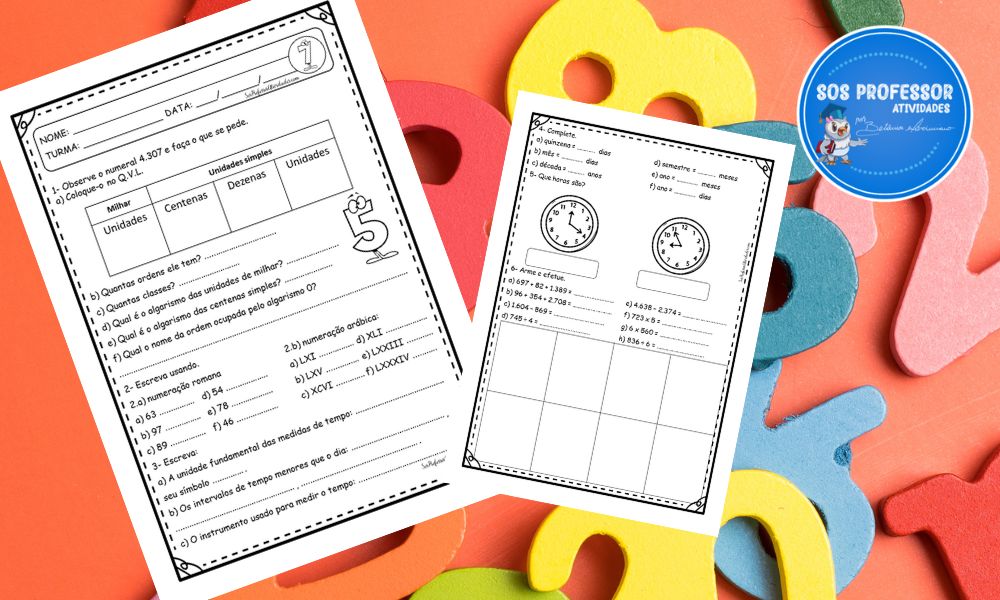 Revisão de ângulos - SOS Professor Atividades - 5º ano