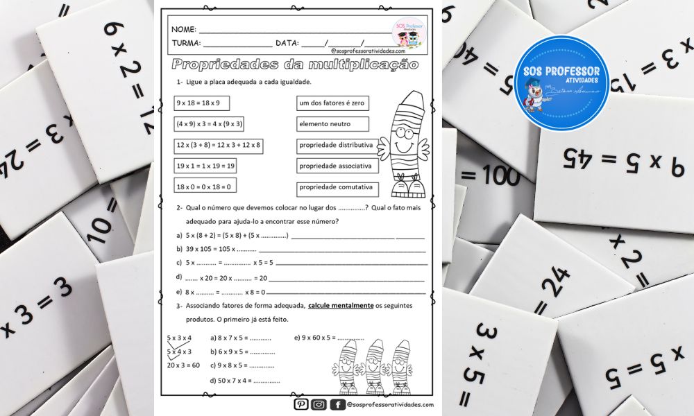 Atividades de multiplicação em pdf