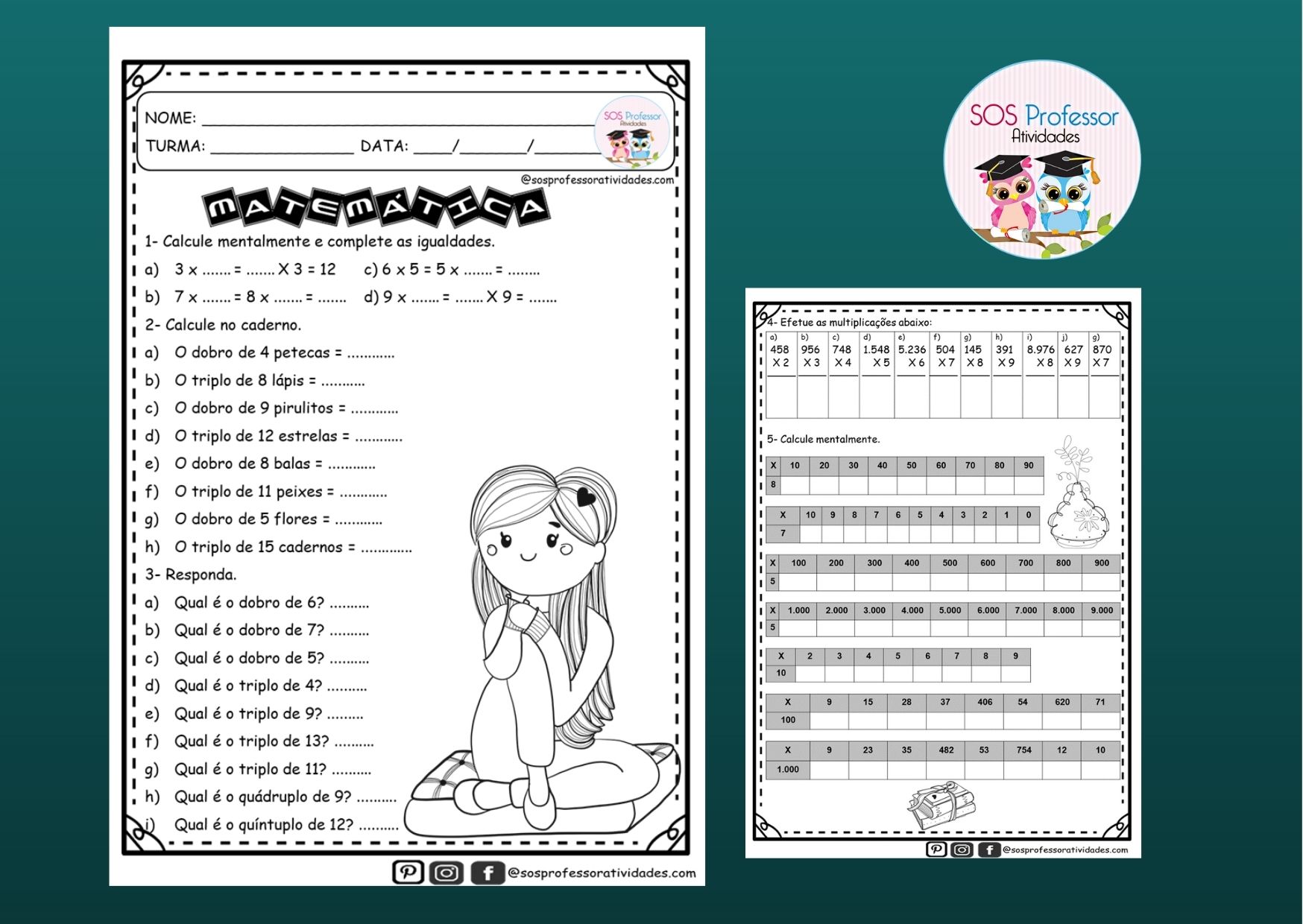 Atividades de Matemática para o 4º ano – Twinkl - Twinkl