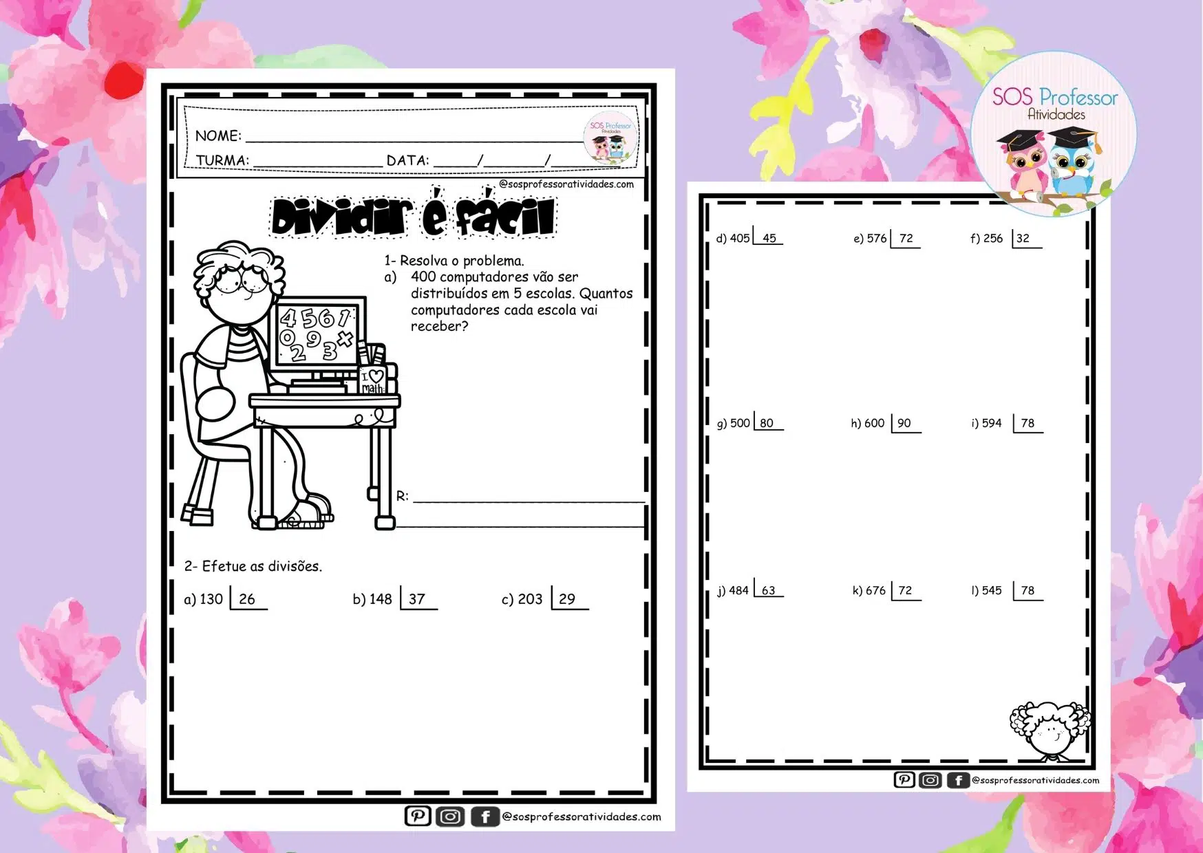 Exercícios de Multiplicação e Divisão por 2 - Twinkl