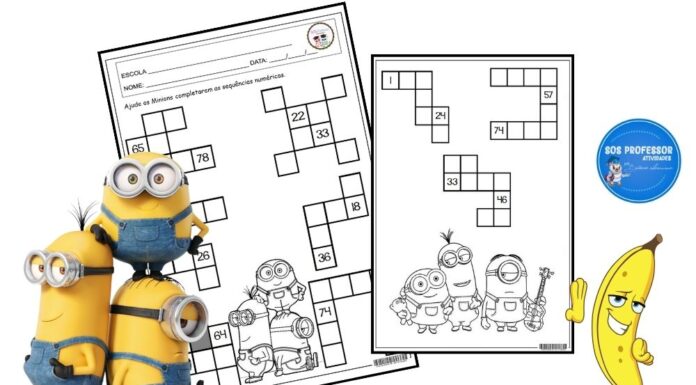 Sequências numéricas com os Minions Sequências numéricas com os Minions