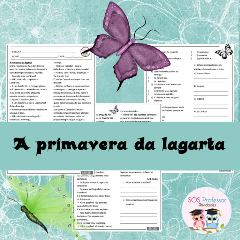 A primavera da lagarta - SOS Professor Atividades - Ciências