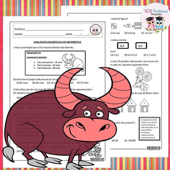 Avaliação Diagnóstica de Matemática 4 Ano, PDF, Lazer