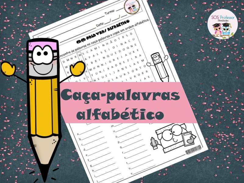 Caça-palavras alfabético - SOS Professor Atividades - 3º ao 5º ano