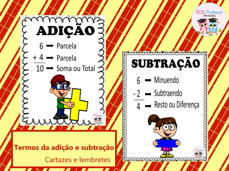 Atividades Termos Da Adição E Subtração 4 Ano