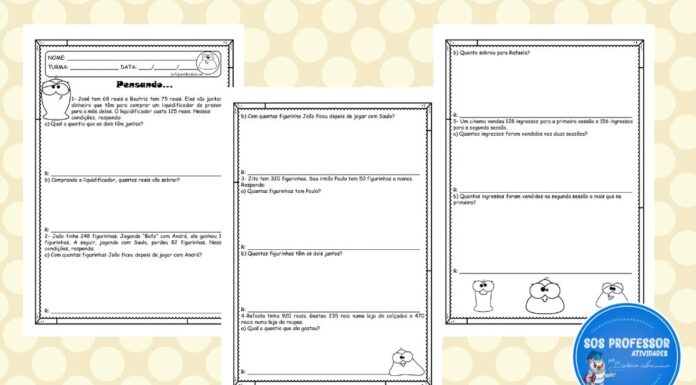 Adição e subtração com números naturais adição e subtração