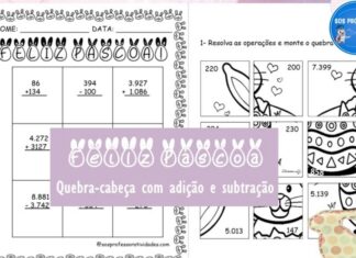 Adição e subtração – Feliz Páscoa!