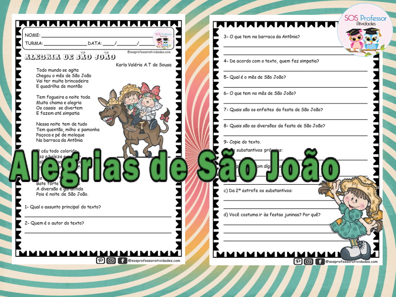 Estou no 5º ano - SOS Professor Atividades - 5º ano