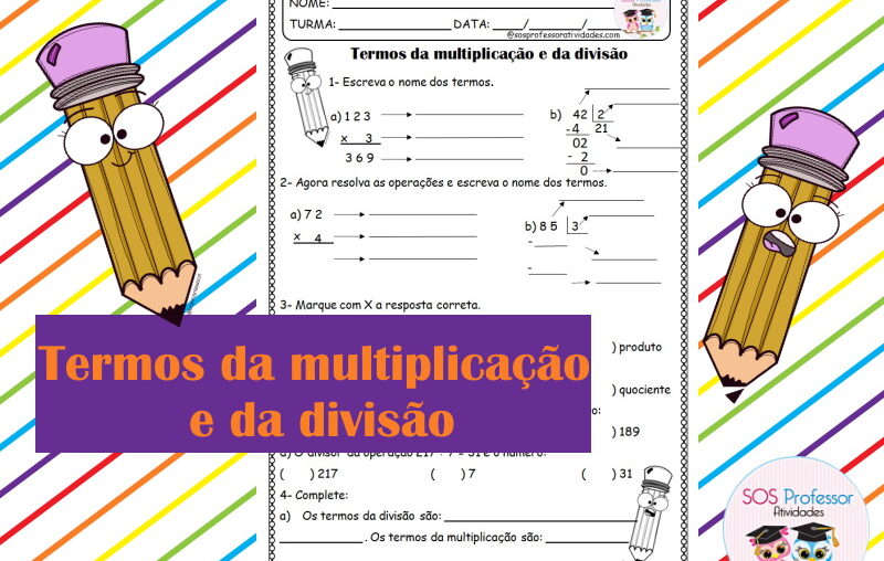 Termos da multiplicação e da divisão