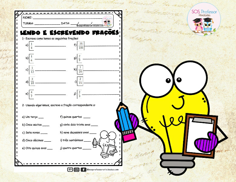 Frações Unitárias II - Planos de aula - 4º ano