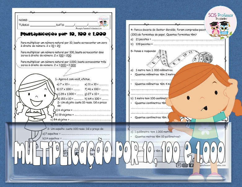 Atividades de multiplicação para baixar em PDF