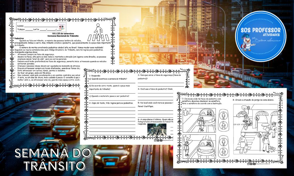 Blog Profissão Professor  Educação para o transito, Semana do