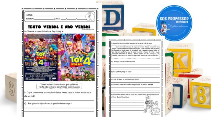 Toy Story 4 – Texto verbal e não verbal