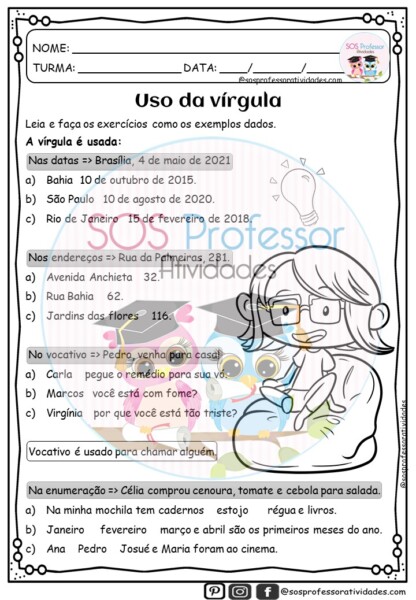Vírgula - SOS Professor Atividades