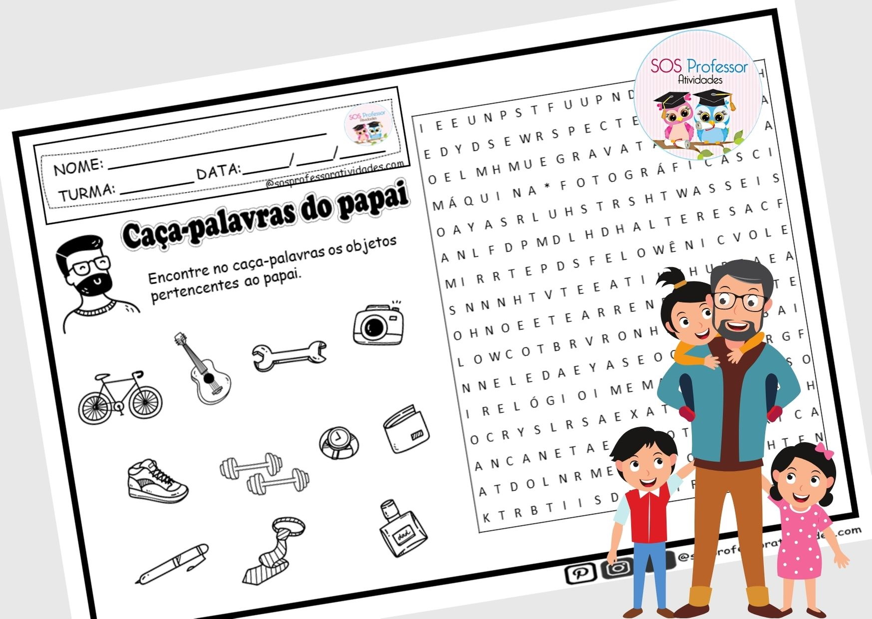 Atividades Didáticas para Impressão - Exercícios com Caça Palavras - Dicas  para Pais e Educadores