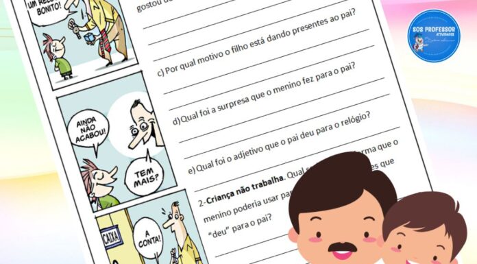 Tirinha Dia dos Pais Tirinha Dia dos Pais