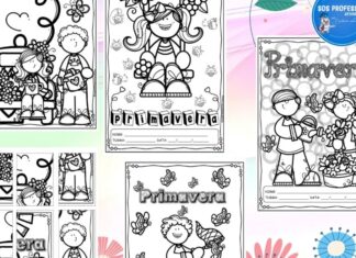 Primavera – desenhos para colorir e quebra-cabeça Primavera