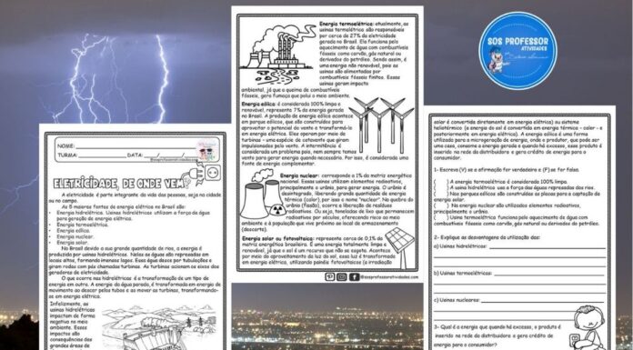 Eletricidade, de onde vem ? Eletricidade