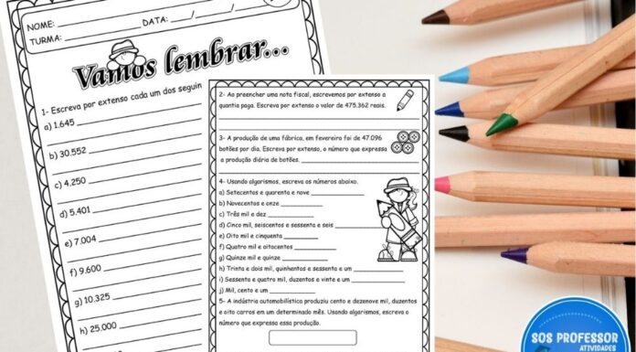 Sistema de numeração decimal – Vamos lembrar… sistema de numeração decimal