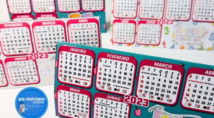 Calendário de mesa calendário de mesa