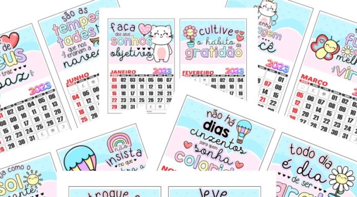 Calendário mensal 2023 Calendário mensal 2023