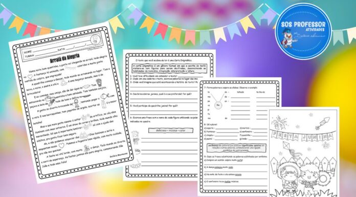 Carta enigmática – Arraiá da Alegria carta enigmática