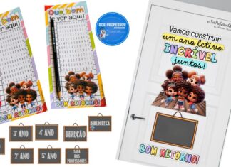 Volta às aulas Lembrancinha e placa de porta Volta às aulas Lembrancinha e placa de porta