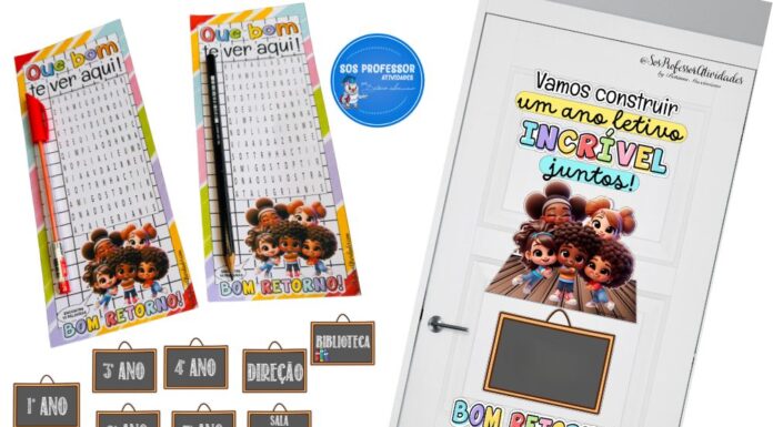Volta às aulas Lembrancinha e placa de porta Volta às aulas Lembrancinha e placa de porta