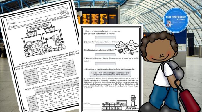 Atividade de matemática: Fim das férias Atividade de matemática - Fim das férias