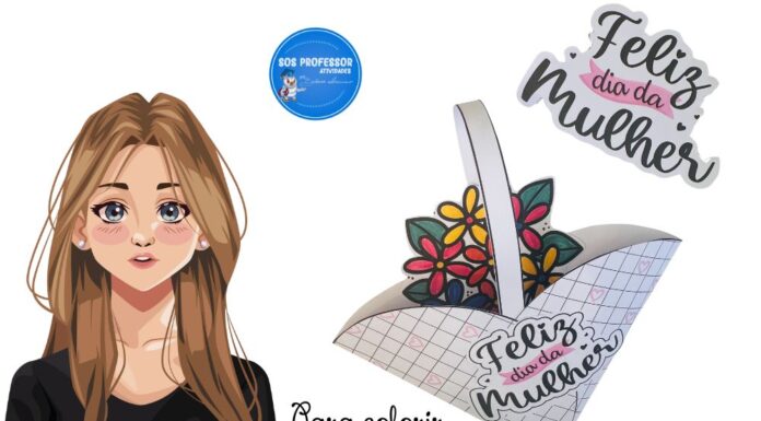Dia da Mulher para colorir Dia da mulher para colorir