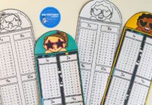 Marca página com tabuada marca página com tabuada