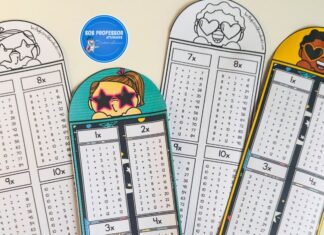 Marca página com tabuada marca página com tabuada