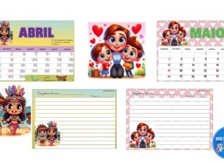 Calendários de abril e maio 2024 Calendários de abril e maio 2024