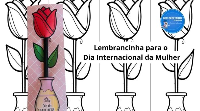 Dia da Mulher – Cartão porta lápis Dia da Mulher - Cartão porta lápis