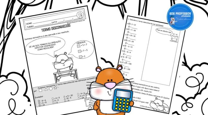 Sentença matemática – Atividade com termos desconhecidos Sentença matemática - Atividade com termos desconhecidos