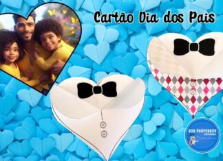 Cartão Dia dos Pais Coração Cartão Dia dos Pais Coração