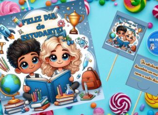 Dia do Estudante – Cartaz e pirulito Dia do Estudante - Cartaz e pirulito