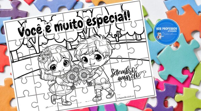 Quebra-Cabeça Temático de Setembro Amarelo Quebra-Cabeça Temático de Setembro Amarelo