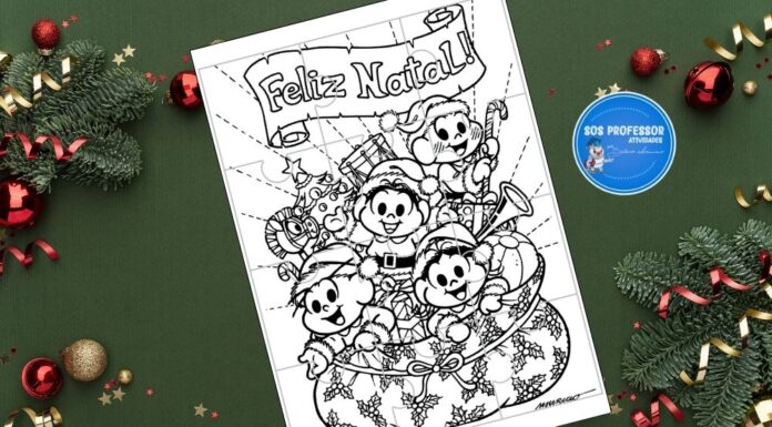 Turma da Mônica – Painel Natalino de Pintura Coletiva