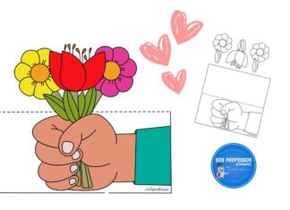 Lembrancinha Dia das Mães com Molde Grátis: Cartão Dobrável Feito pelos Alunos Lembrancinha Dia das Mães com Molde Grátis: Cartão Dobrável Feito pelos Alunos