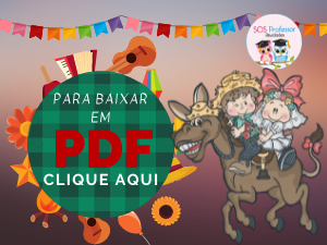 Cartaz junino para pintura coletiva