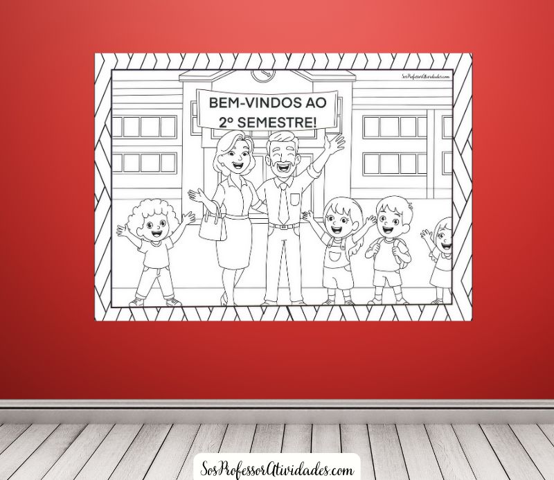 Cartaz de Boas-Vindas 2º Semestre - Pintura coletiva