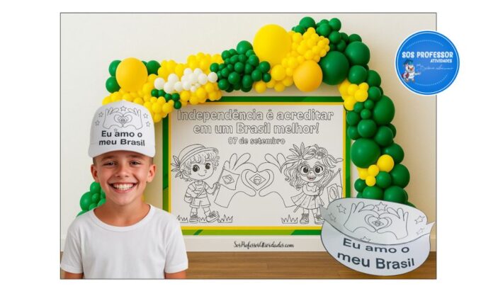 Independência do Brasil Cartaz e viseira para colorir25 Independência do Brasil Cartaz e viseira para colorir25