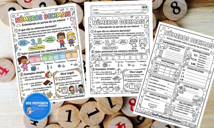 Números Decimais: Atividades e Cartaz