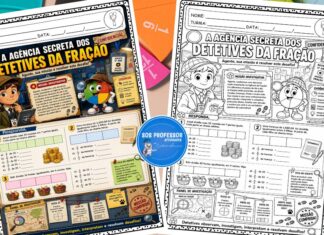 Detetives da Fração: Atividade Matemática 5º Ano Detetives da Fração Atividade Matemática 5º Ano para imprimir