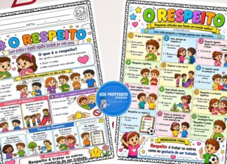 Respeito: Valores e Convivência Escolar Atividade sobre Respeito para Imprimir Valores e Convivência Escolar
