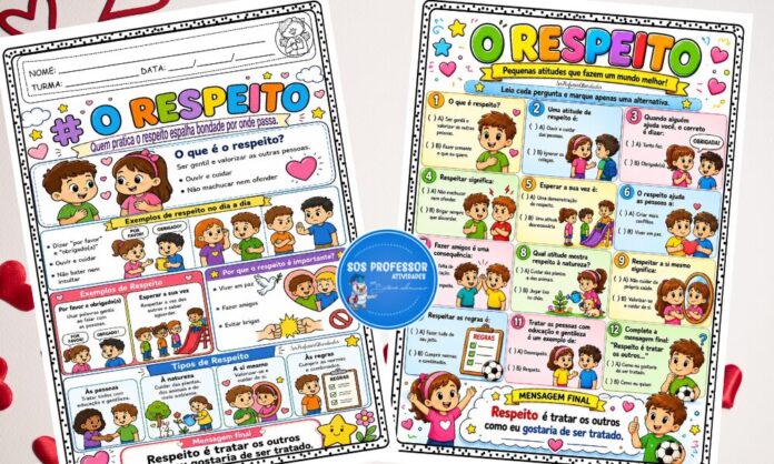 Atividade sobre Respeito para Imprimir Valores e Convivência Escolar
